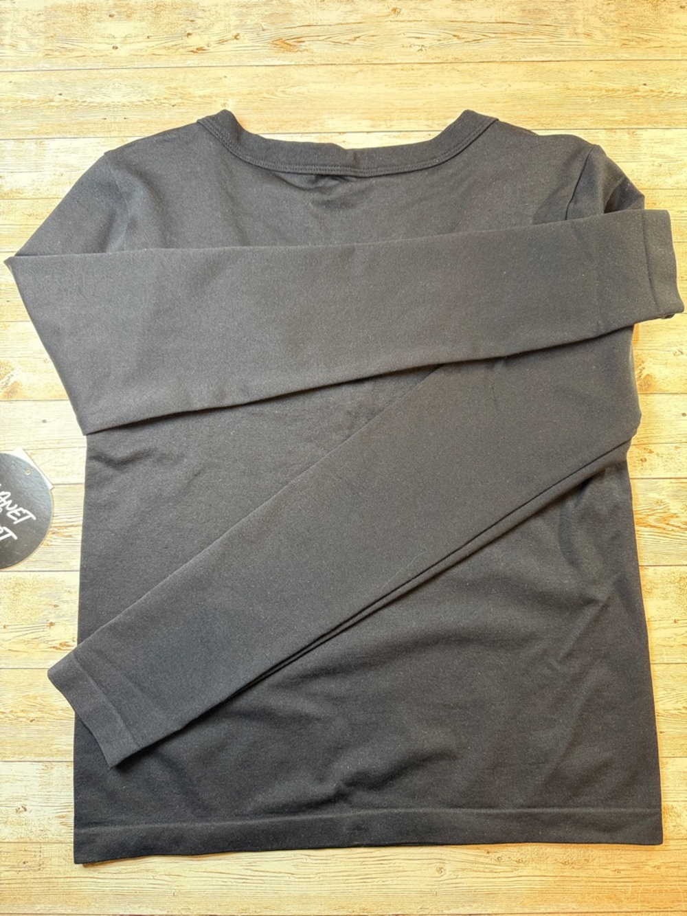 Women's Long Sleeve V-Neck Tee - Black L NEW - Picture 5 of 5
